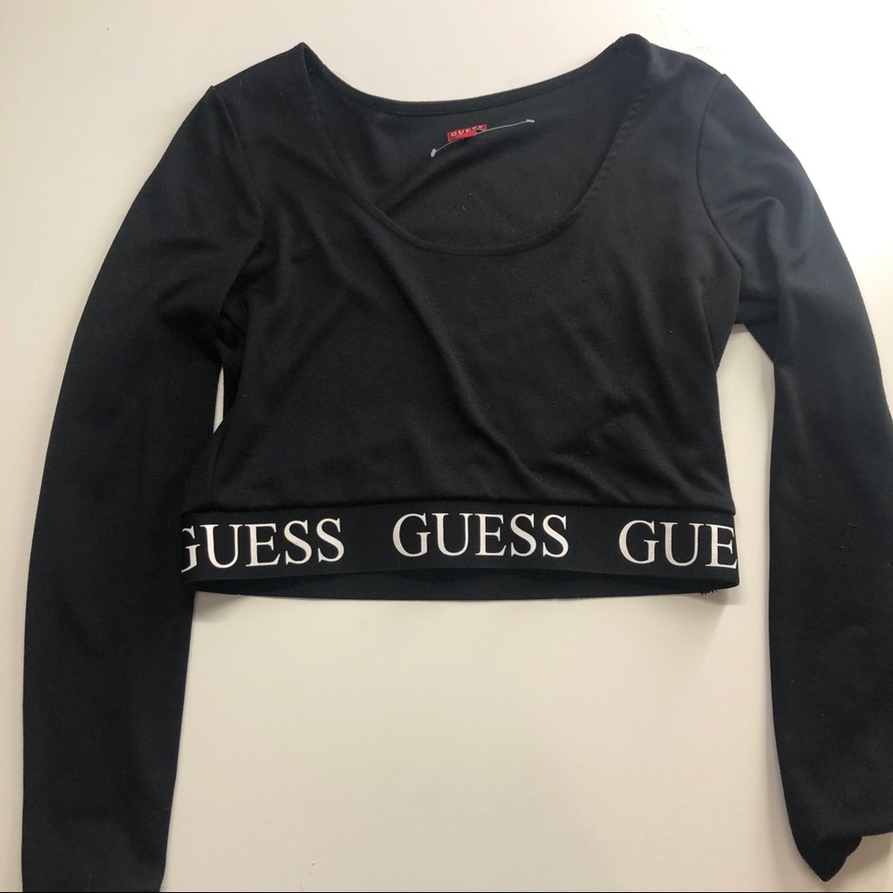 GUESS Black Crop Top